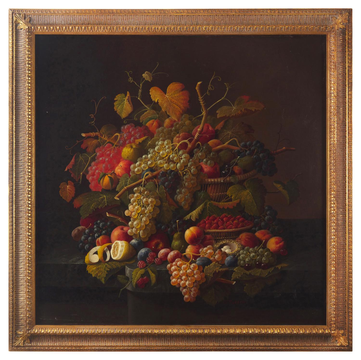 Still Life with Summer Fruit and Bird's Nest