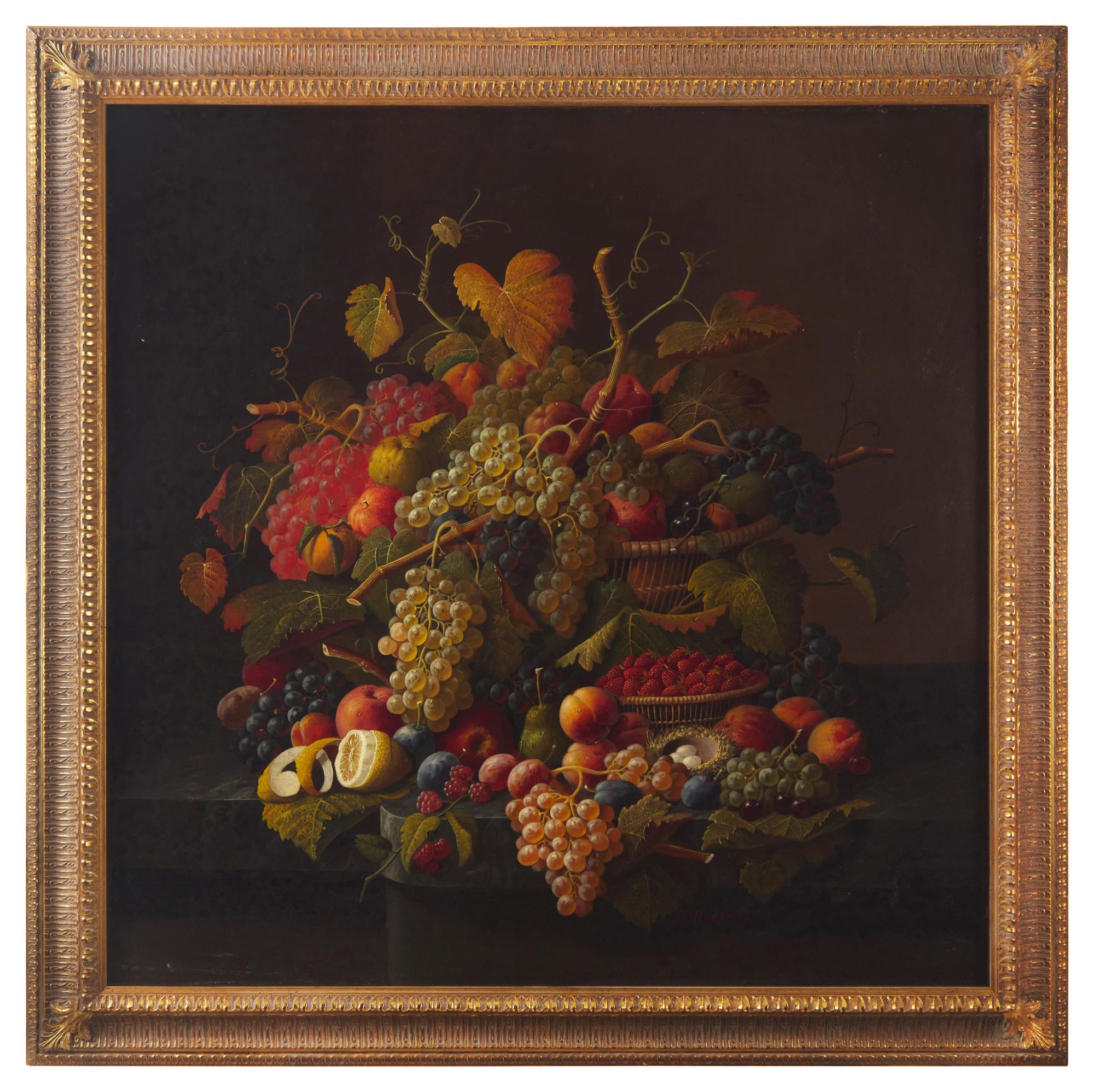 Still Life with Summer Fruit and Bird's Nest