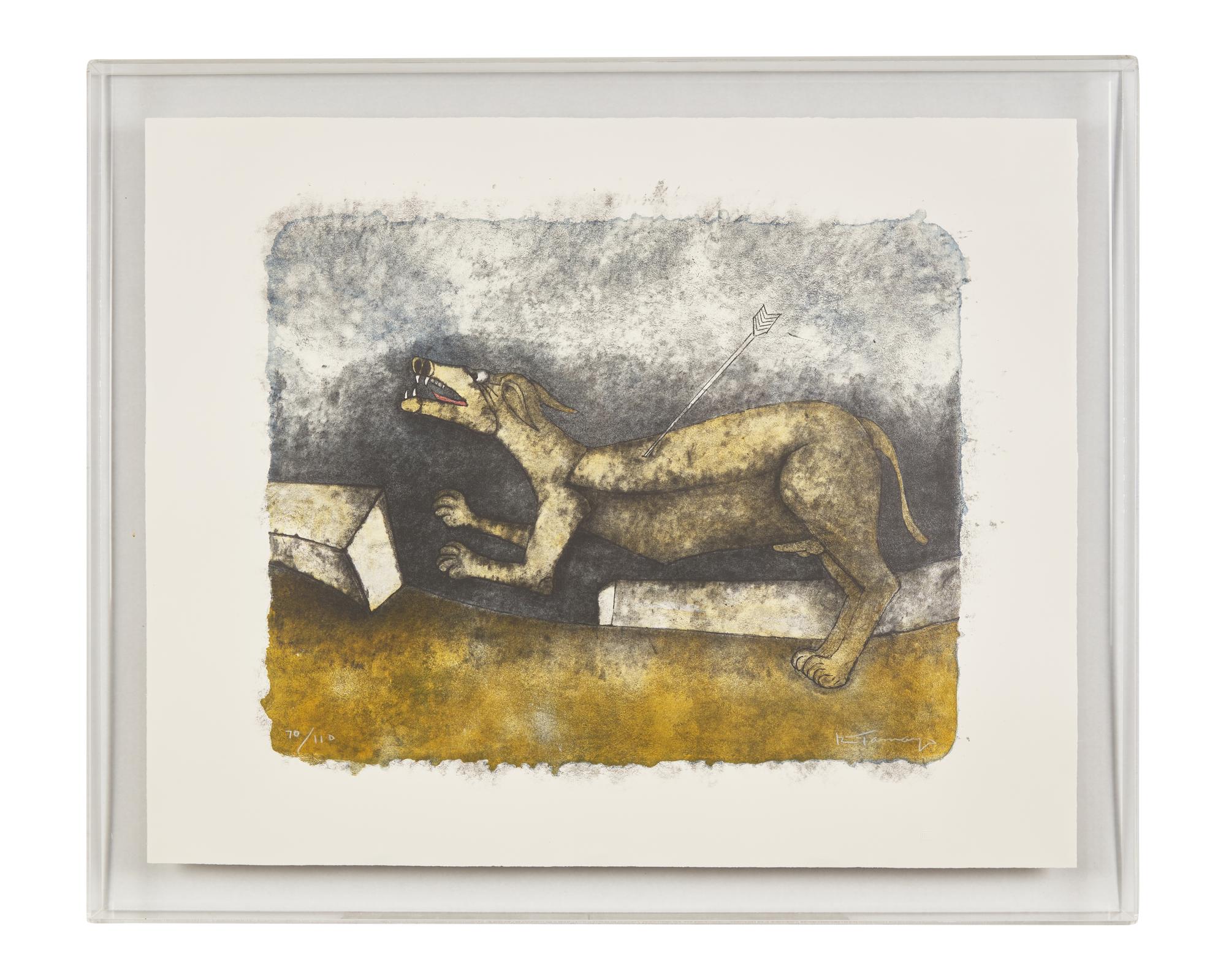 Perro Herido , from the Tamayo 90 aniversario series, 1989