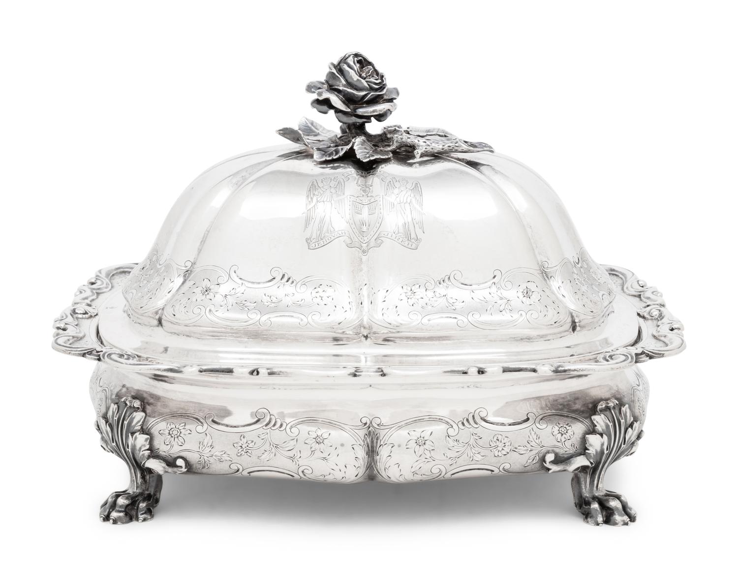 A Paul Storr Silver George IV Covered Vegetable Dish
