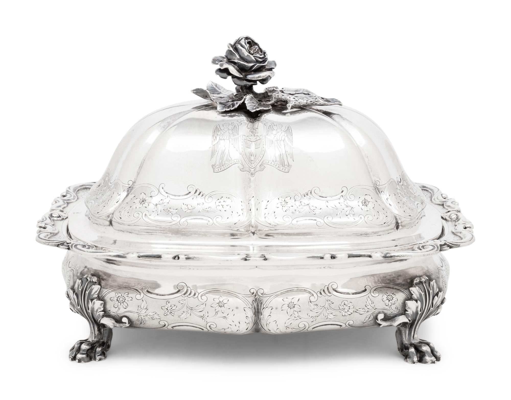 A Paul Storr Silver George IV Covered Vegetable Dish