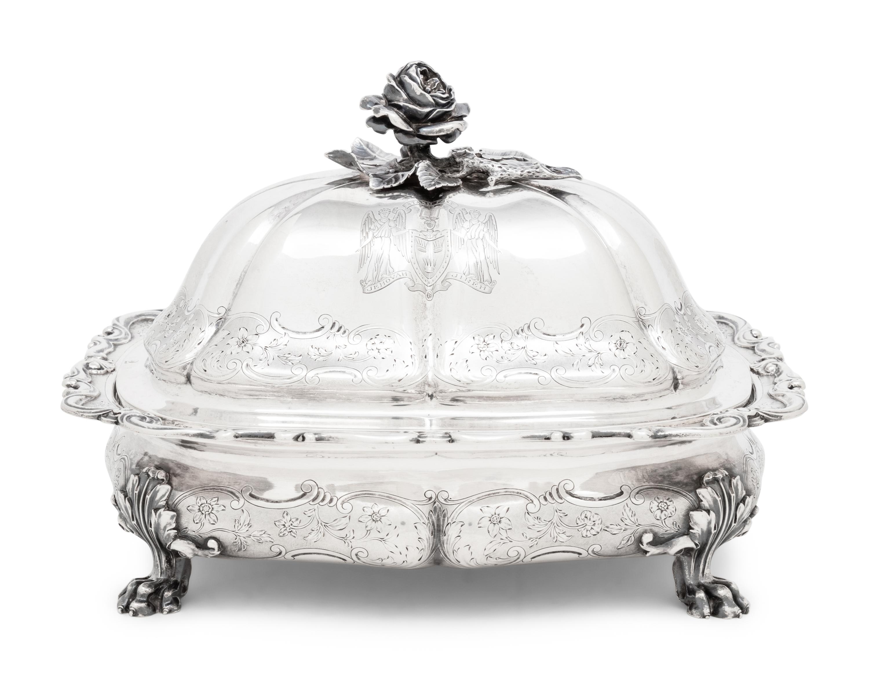 A Paul Storr Silver George IV Covered Vegetable Dish