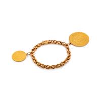 YELLOW GOLD AND COIN BRACELET