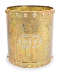 Two Hammered Brass Vessels