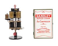 A Sandley Duplex Steam Air Compressor and Box