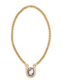 BULGARI, AGATE CAMEO, DIAMOND AND YELLOW GOLD NECKLACE