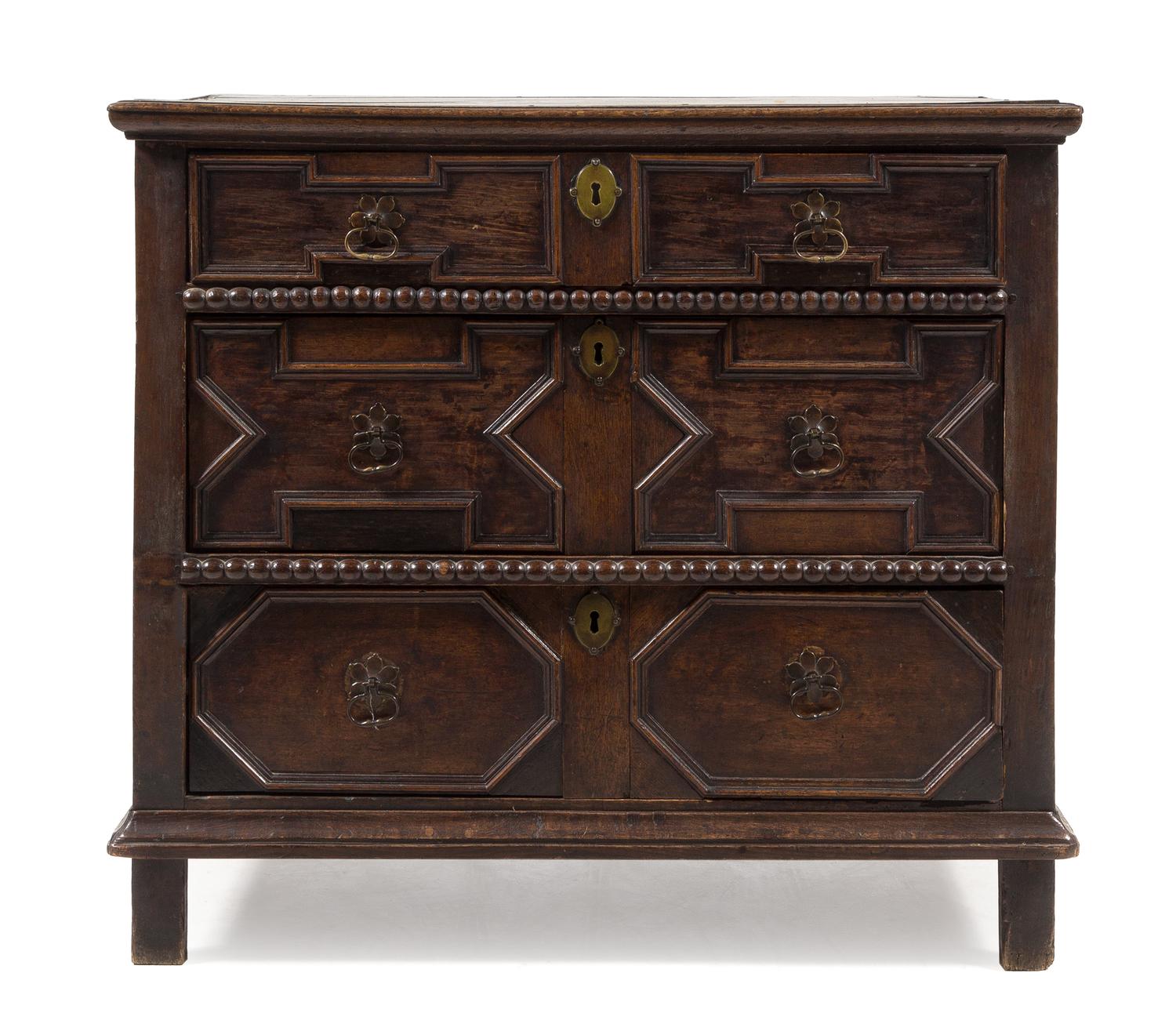 A Charles II Oak Chest of Drawers — 17TH/18TH CENTURY