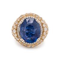 SAPPHIRE AND DIAMOND RING