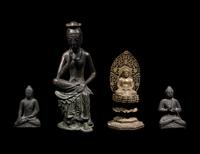 Four Asian Figures of Buddha