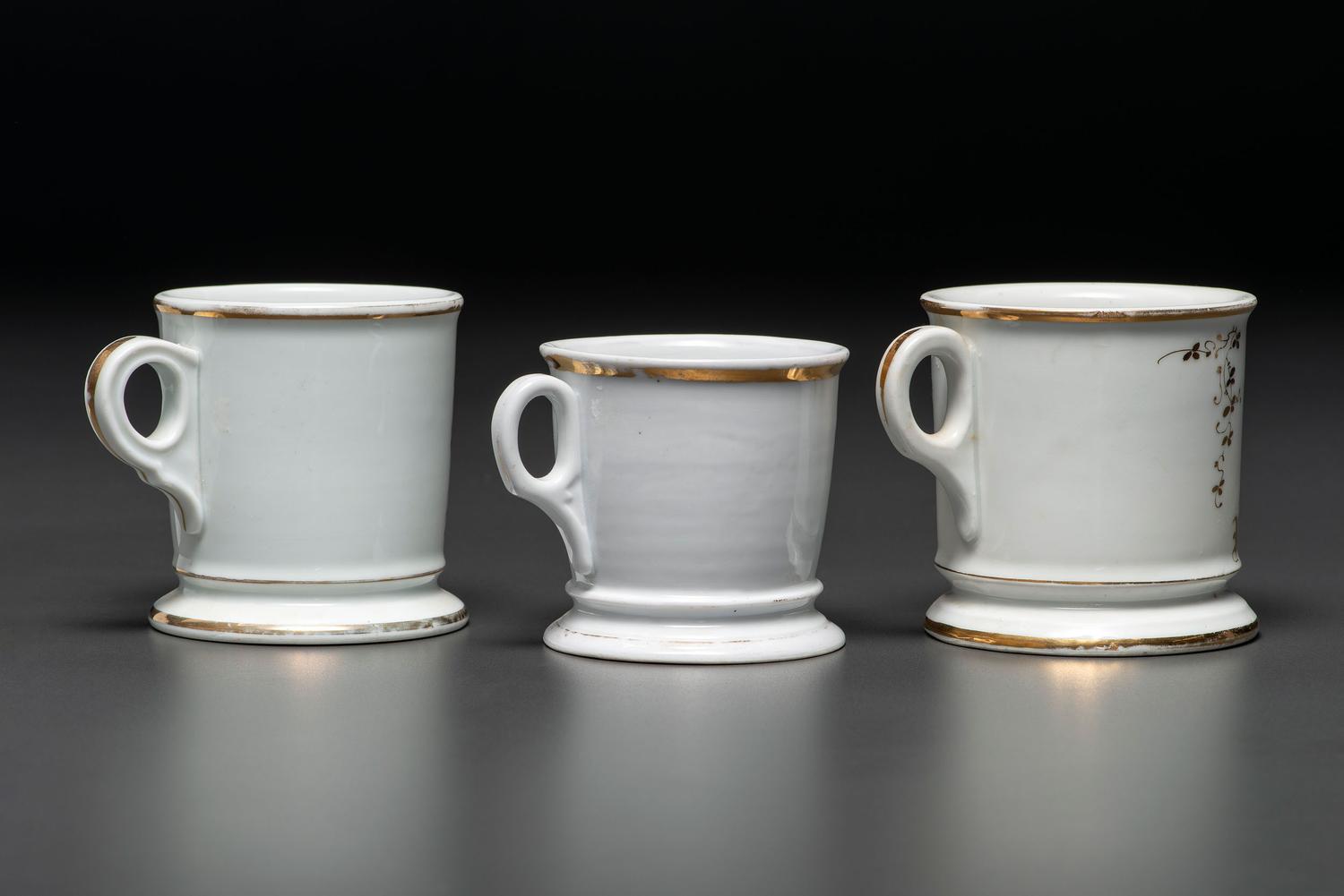 Three Craftsman's Porcelain Occupational Shaving Mugs