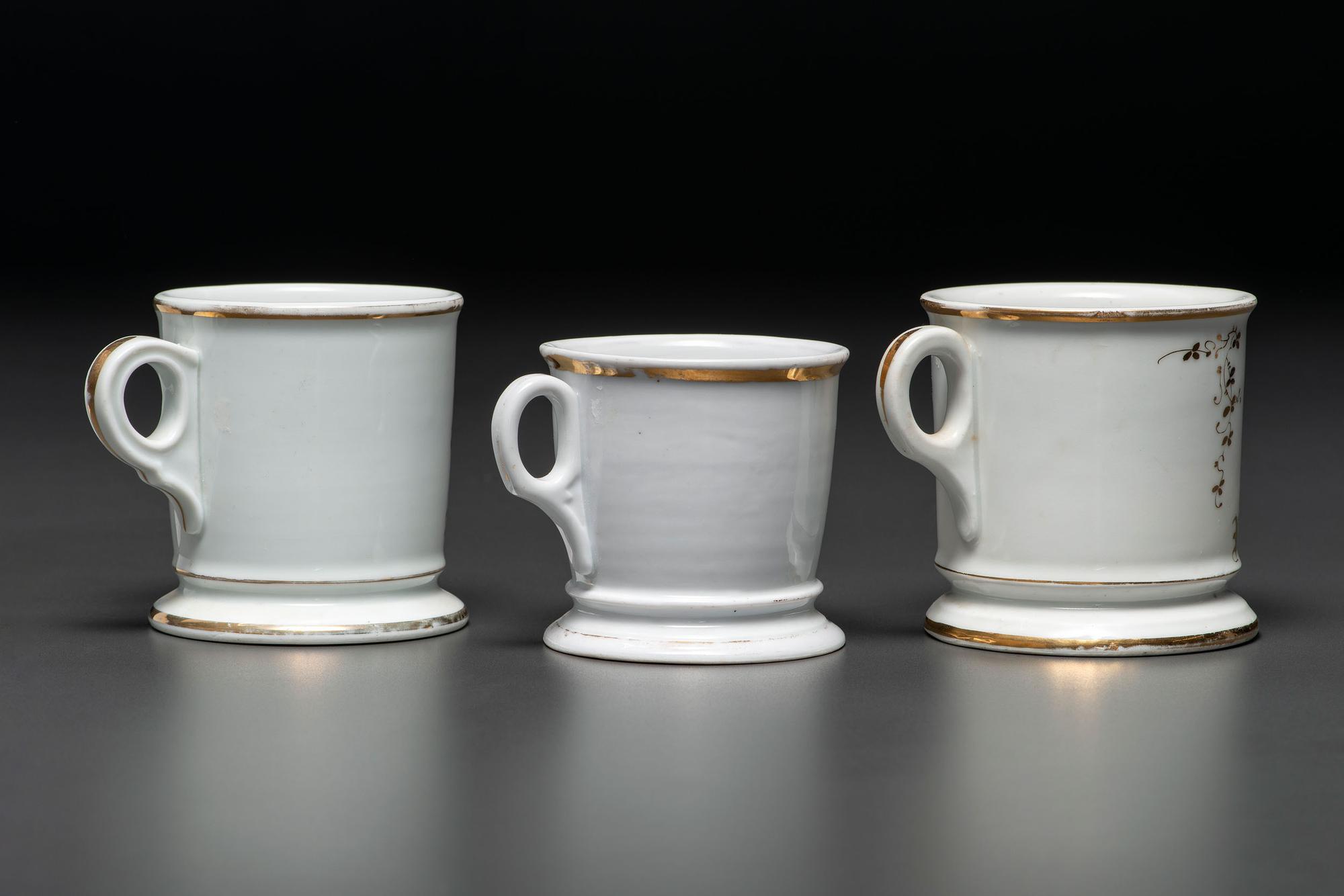 Three Craftsman's Porcelain Occupational Shaving Mugs