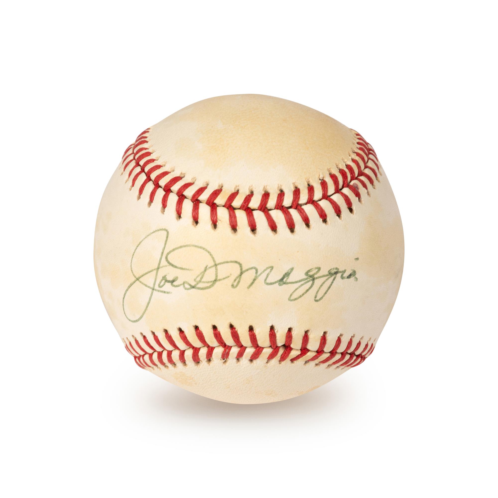 A Joe DiMaggio Single Signed Autograph Baseball (Beckett Authentication Services Hologram)
