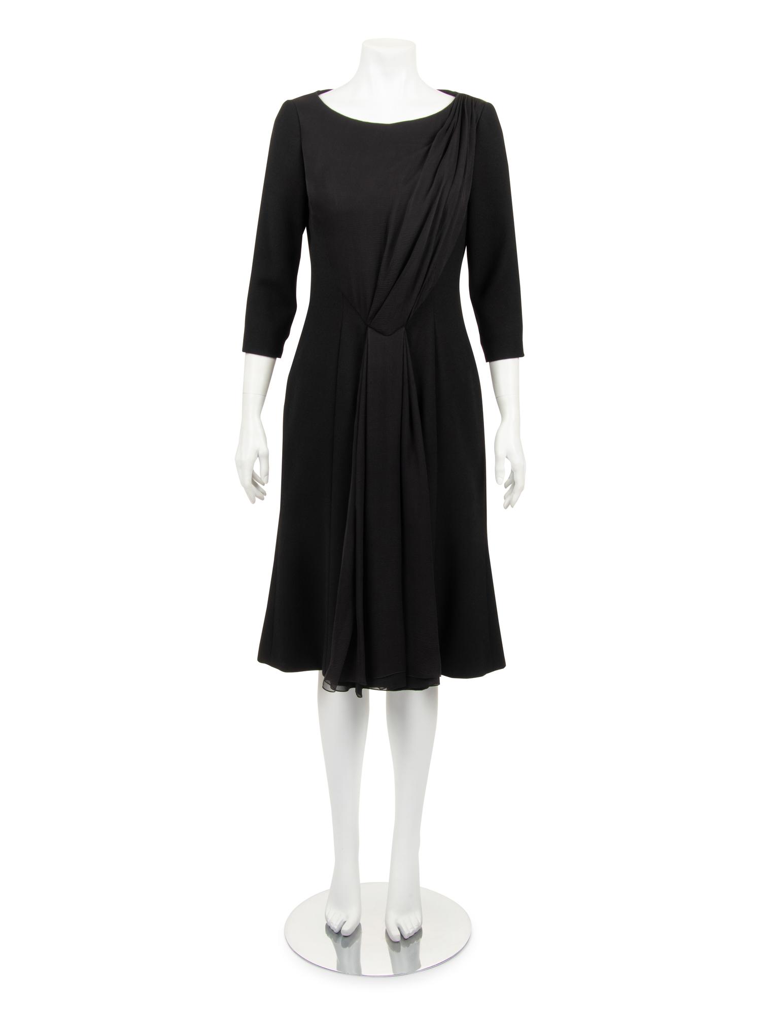 Christian Dior Haute Couture Wool Dress with Gathered Silk Chiffon, Spring/Summer 2007