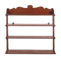 An English Walnut Hanging Étagère