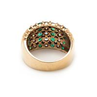 DIAMOND AND EMERALD RING