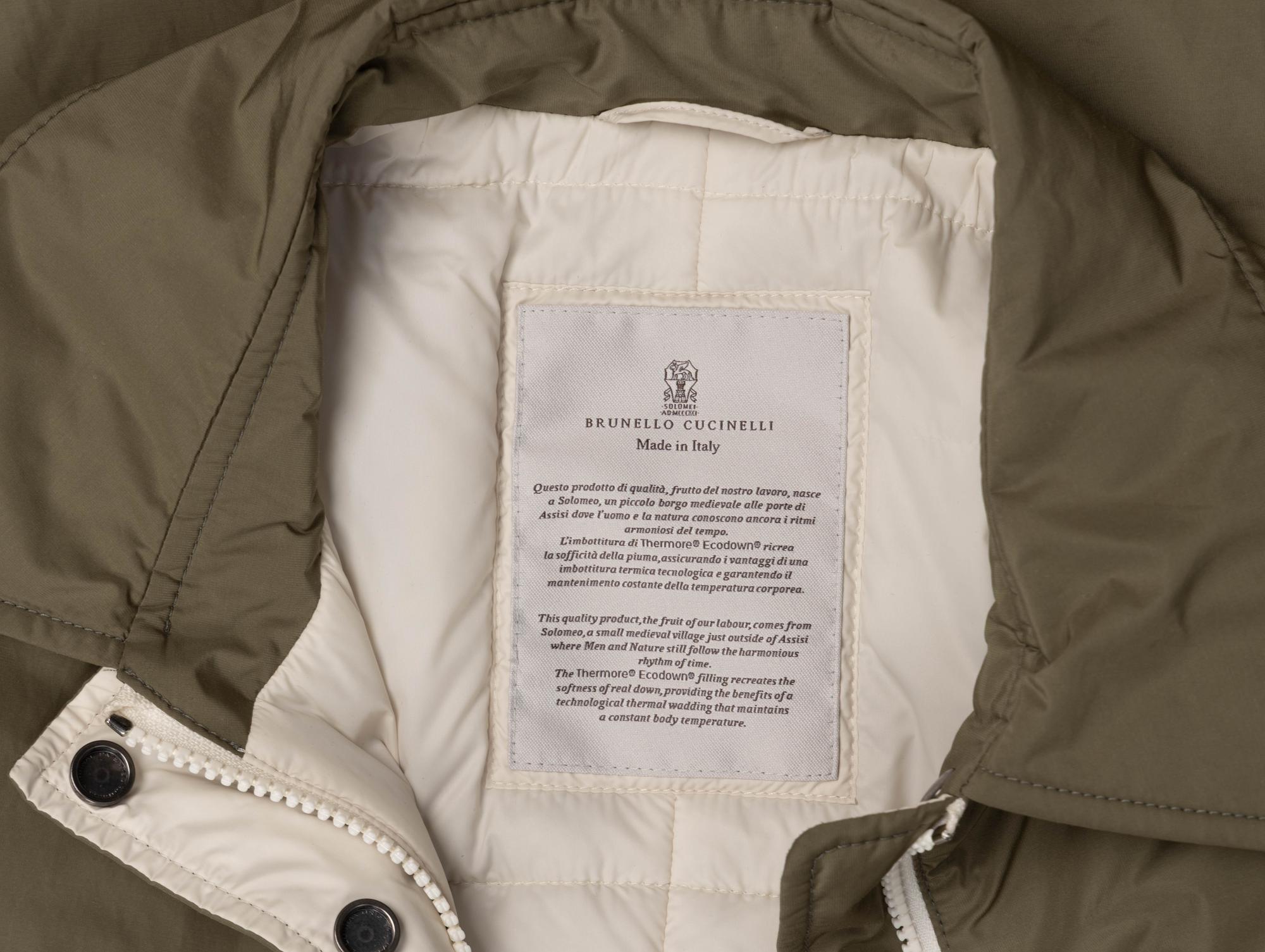 Brunello Cucinelli, Army Green Long Gilet