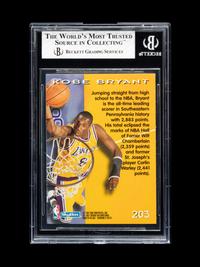 A 1996-97 Skybox Premium Rubies Kobe Bryant Rookie Basketball Card No. 203 (BGS 8 NM-MT)