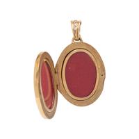 YELLOW GOLD, DIAMOND, AND ENAMEL LOCKET