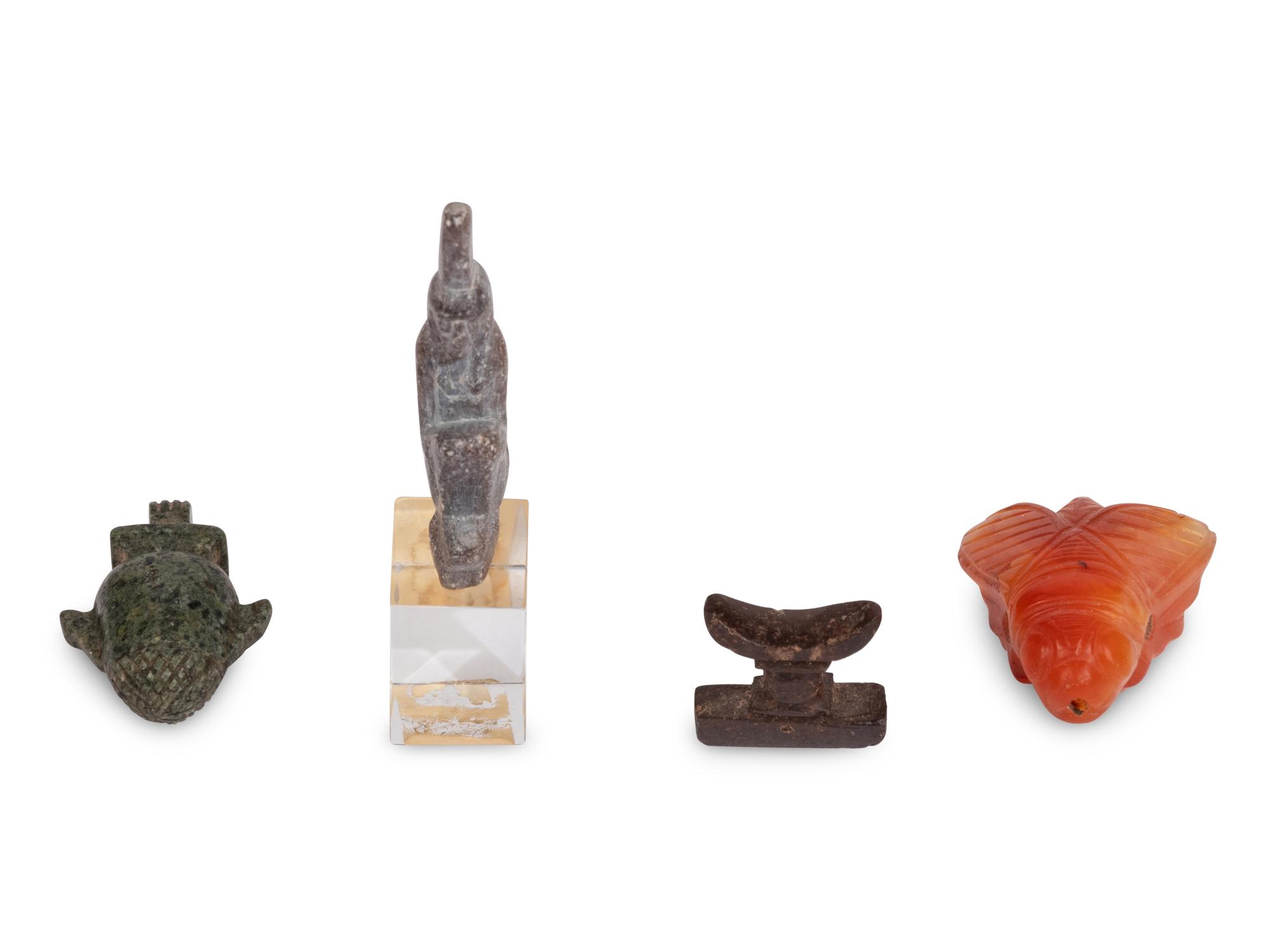 Four Egyptian Stone Amulets