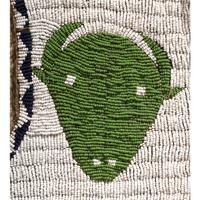 Sioux Child's Beaded Buffalo Hide Pictorial Vest