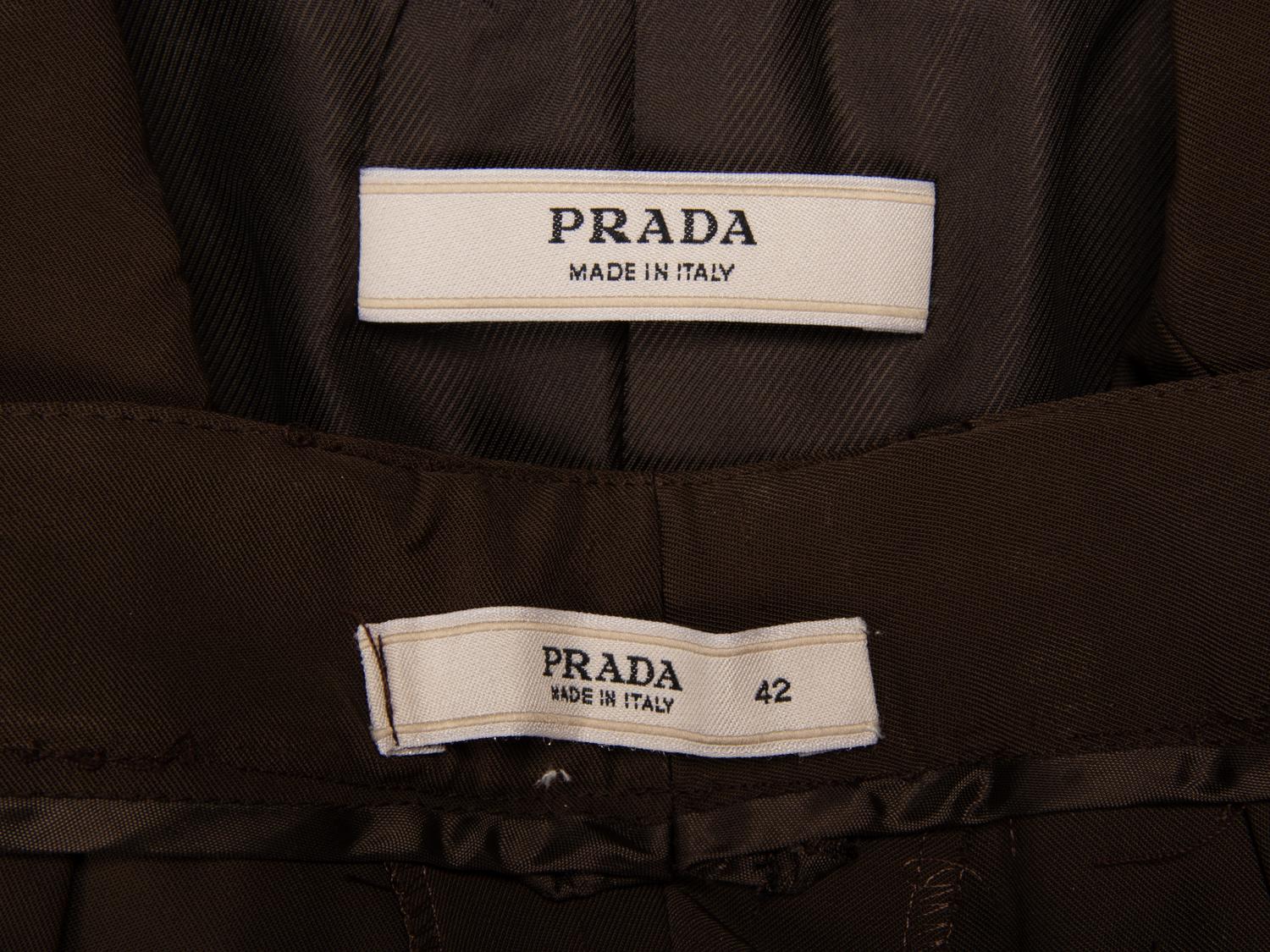Prada, Khaki Twill Pantsuit