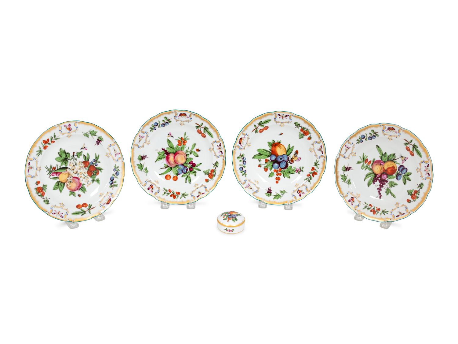 A Set of Twelve Mottahedeh Porcelain Plates