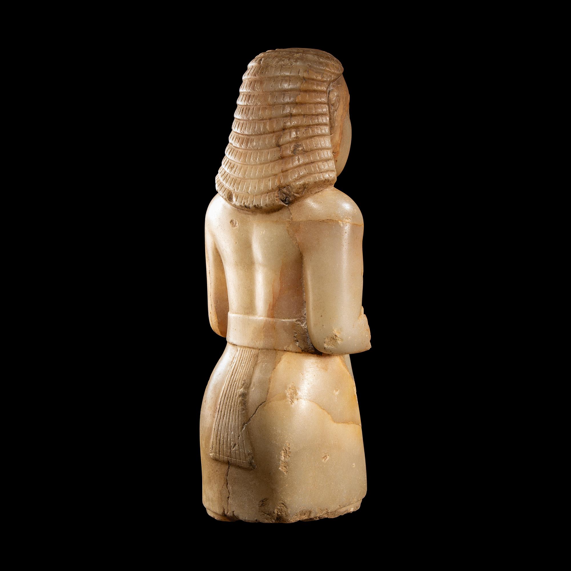 A South Arabian Alabaster Standing Worshipper
