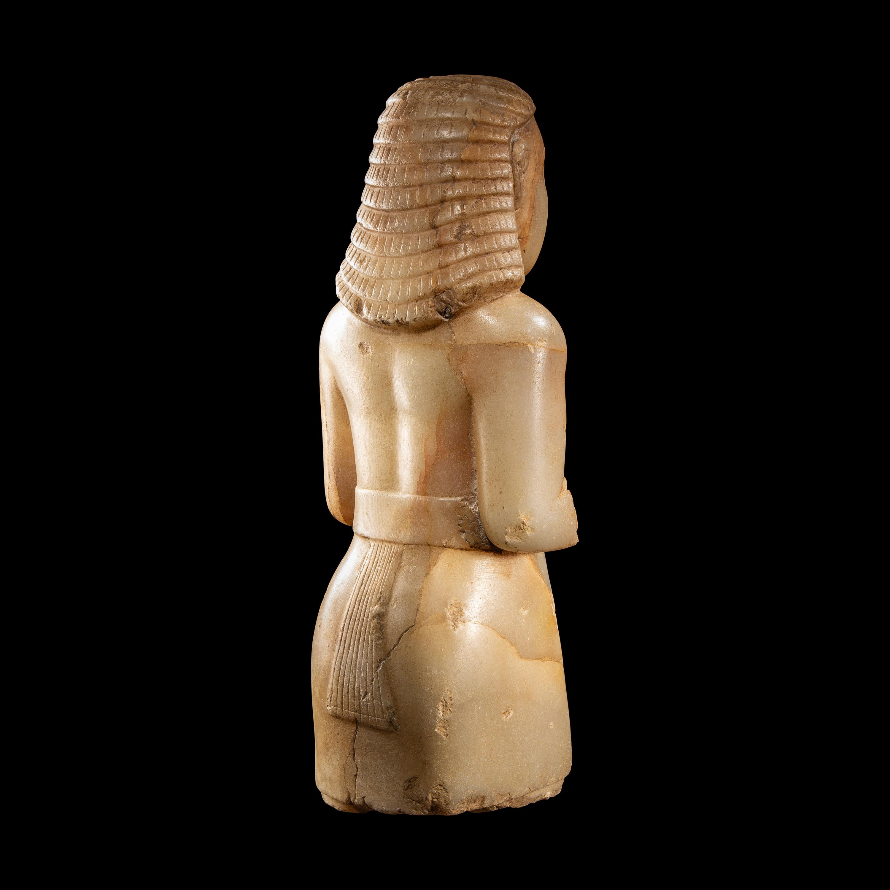 A South Arabian Alabaster Standing Worshipper
