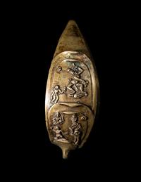Two Tibetan Bronze Mandala Leaves