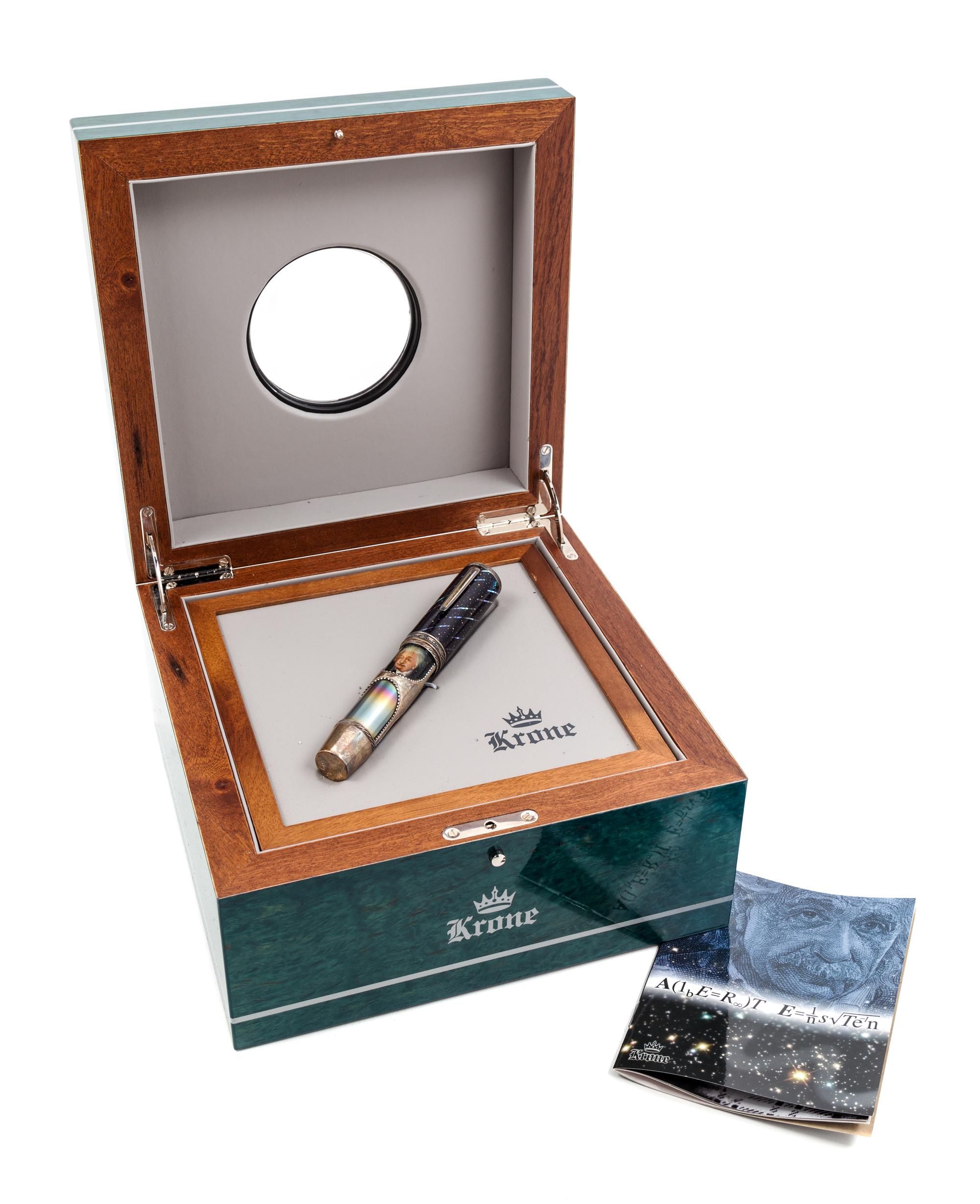 A Krone Albert Einstein Limited Edition Silver Fountain Pen