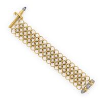 Tiffany & Co., Donald Claflin, Diamond, Yellow Gold, and Platinum Sword Bracelet