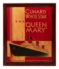A Painted Steamship Advertising Panel After William Howard Jarvis