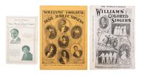 [MUSIC]. [MARSH, J.B.T.]. The Story of the Jubilee Singers, with Their Songs . London: Hodder and Stoughton, 1876. [ With: ] 3 programs for African American singing groups.