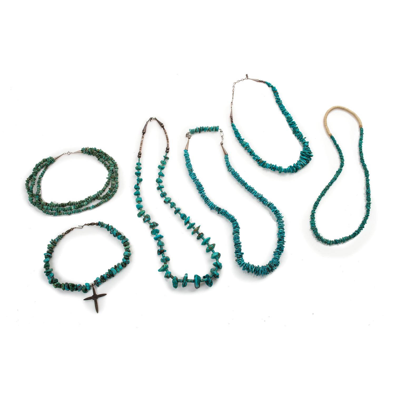 Pueblo-Style Turquoise Nugget Necklaces