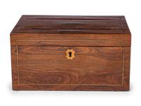A Regency Brass Mounted Rosewood Letter Box