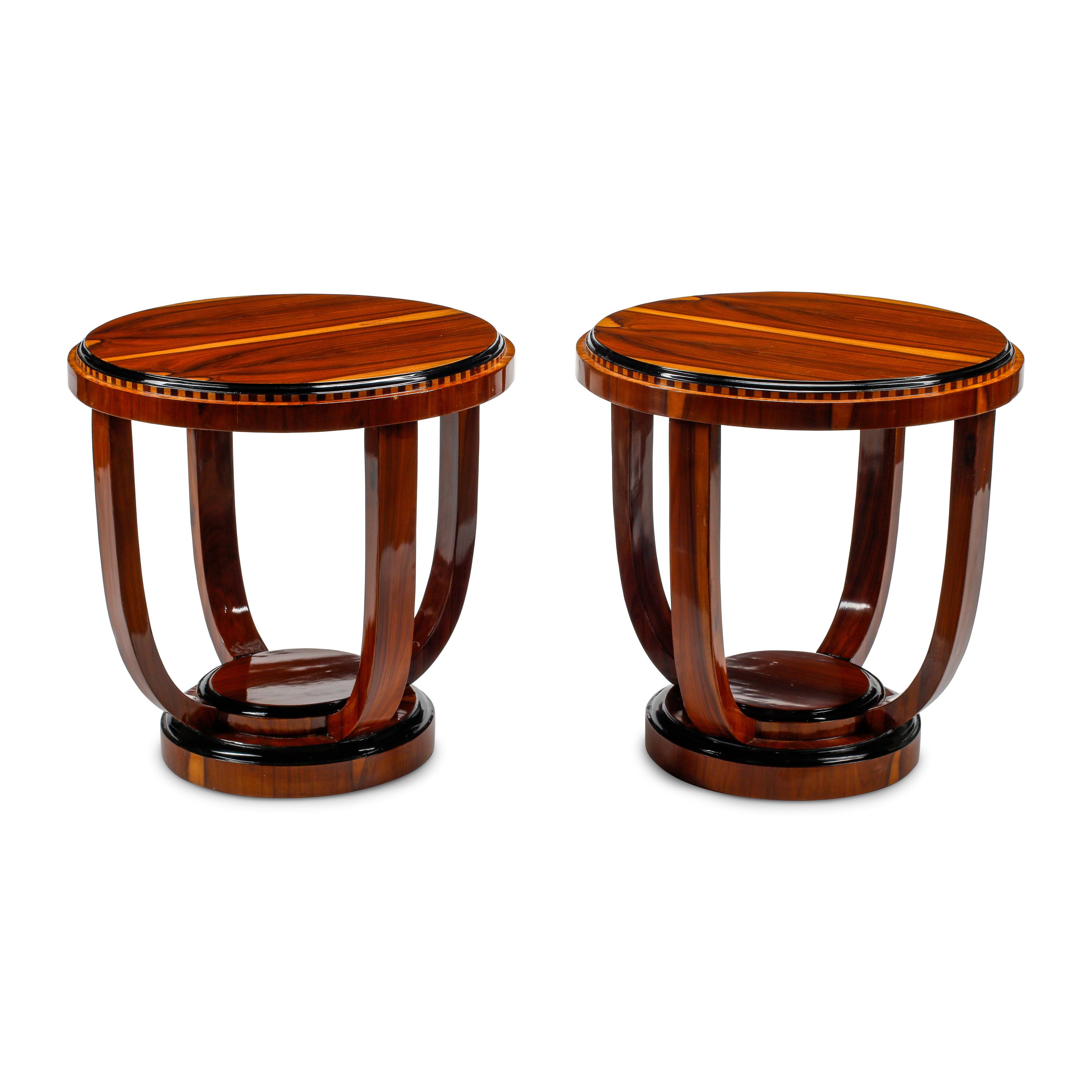 A Pair of Art Deco Style Side Tables