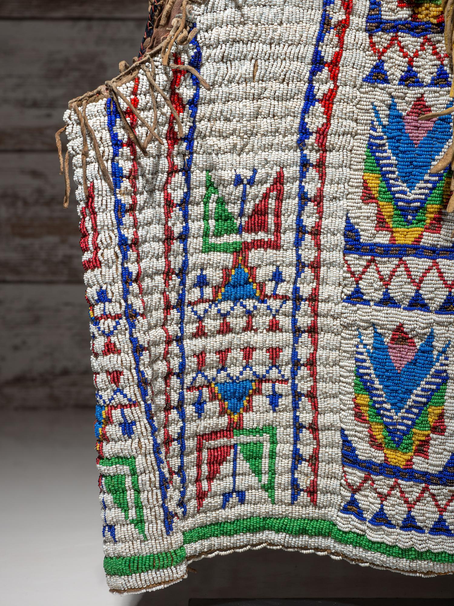 Sioux Beaded Hide Vest, with Eagle