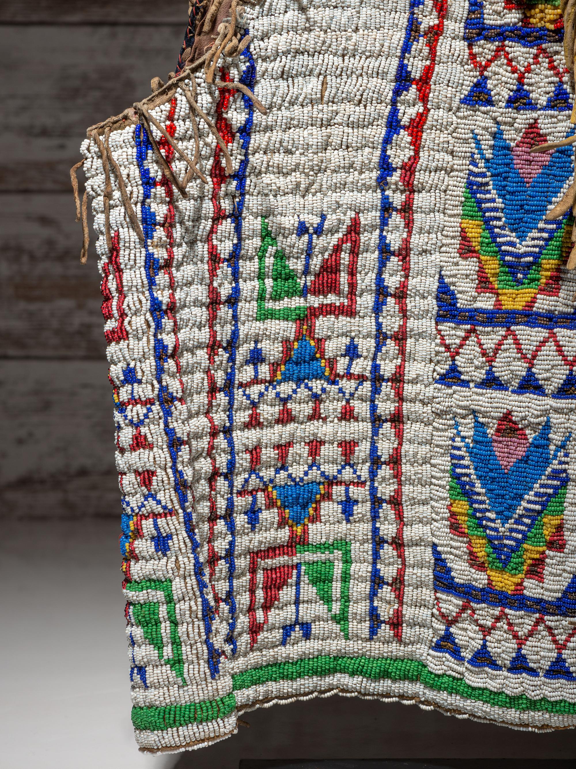 Sioux Beaded Hide Vest, with Eagle