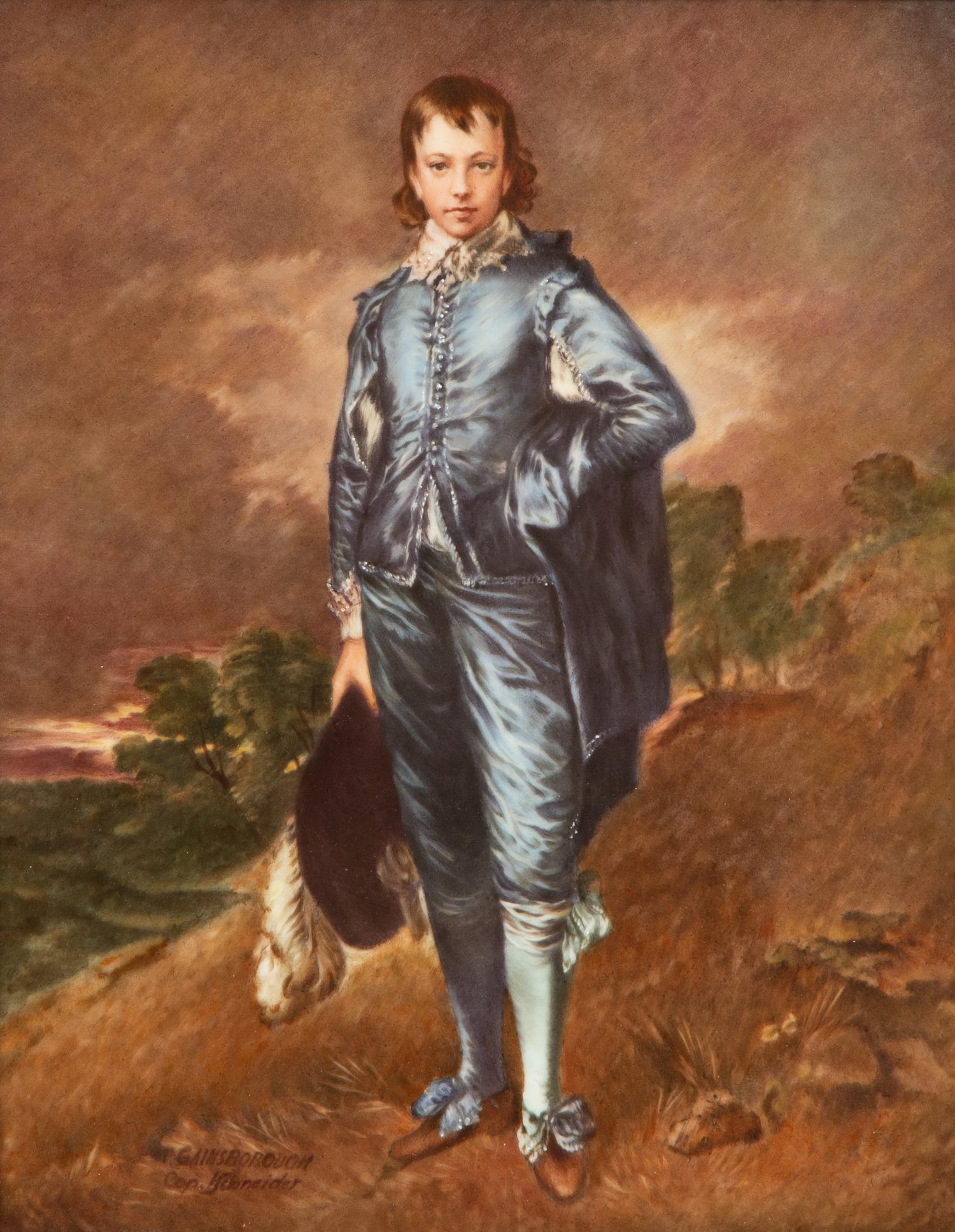 A Rosenthal Painted Porcelain Plaque After Thomas Gainsborough