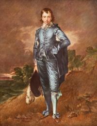 A Rosenthal Painted Porcelain Plaque After Thomas Gainsborough