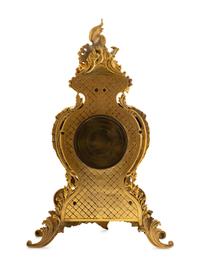 A Louis XV Style Gilt Bronze Mantel Clock