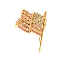TIFFANY & CO., RUBY, DIAMOND, AND SAPPHIRE AMERICAN FLAG BROOCH