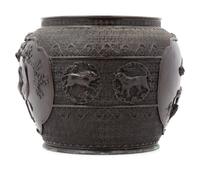 A Japanese Bronze Jardinière