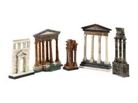 Five Grand Tour Style Marble Models of Ruins