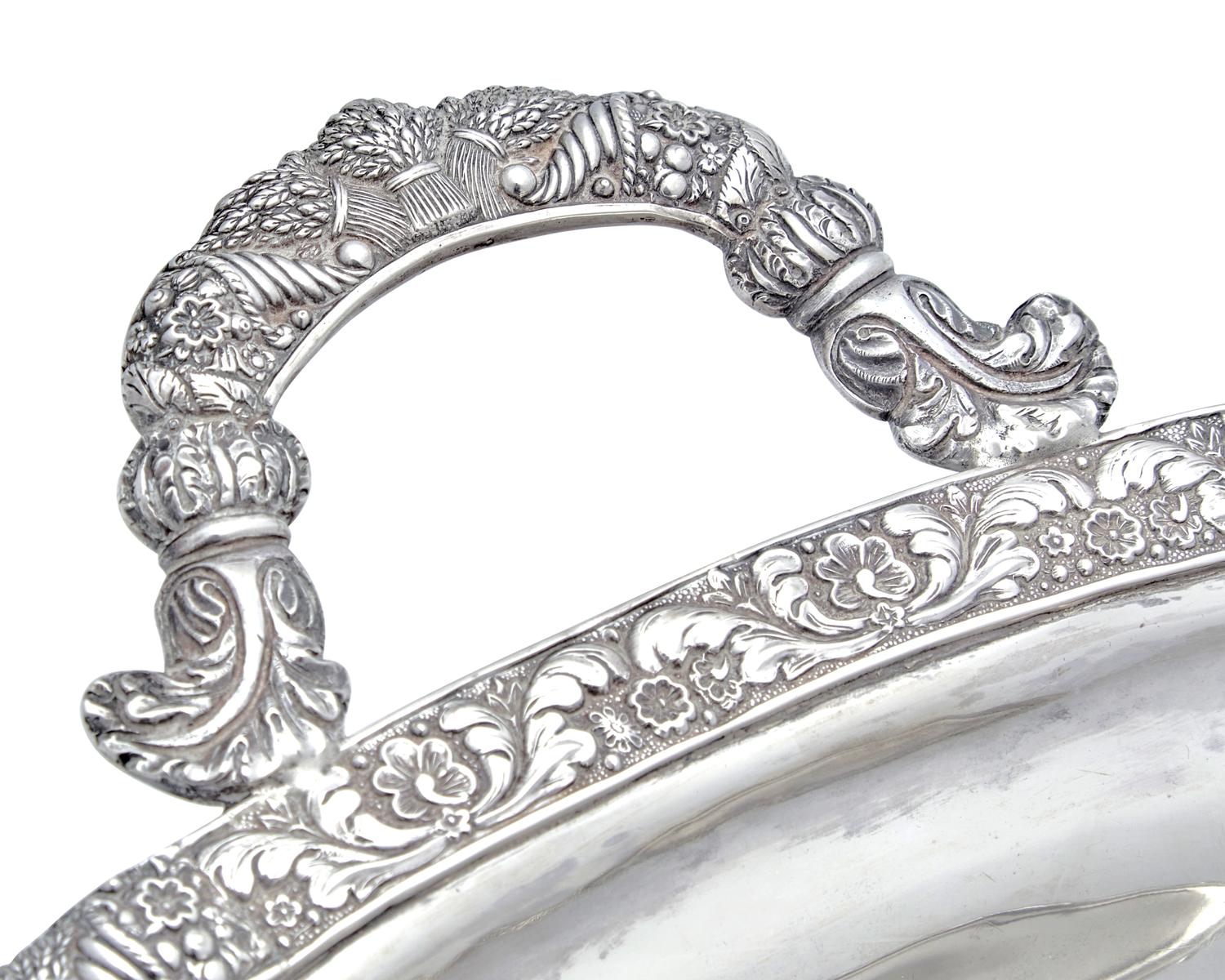 A Sterling Silver Bread Or Cake Basket