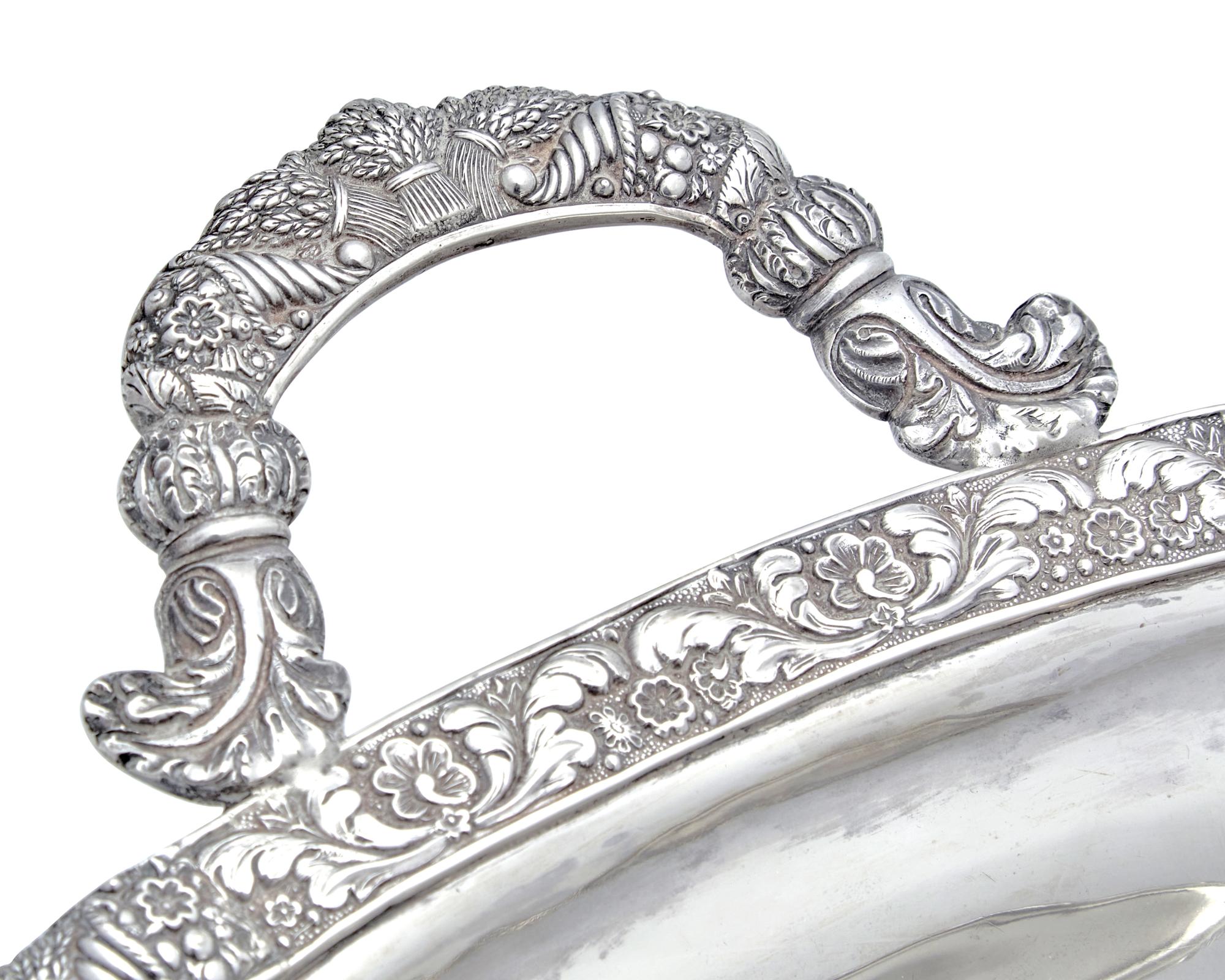A Sterling Silver Bread Or Cake Basket