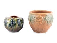 Two Ohio Pottery Vases, Including a Brush-McCoy "Amaryllis" Vase