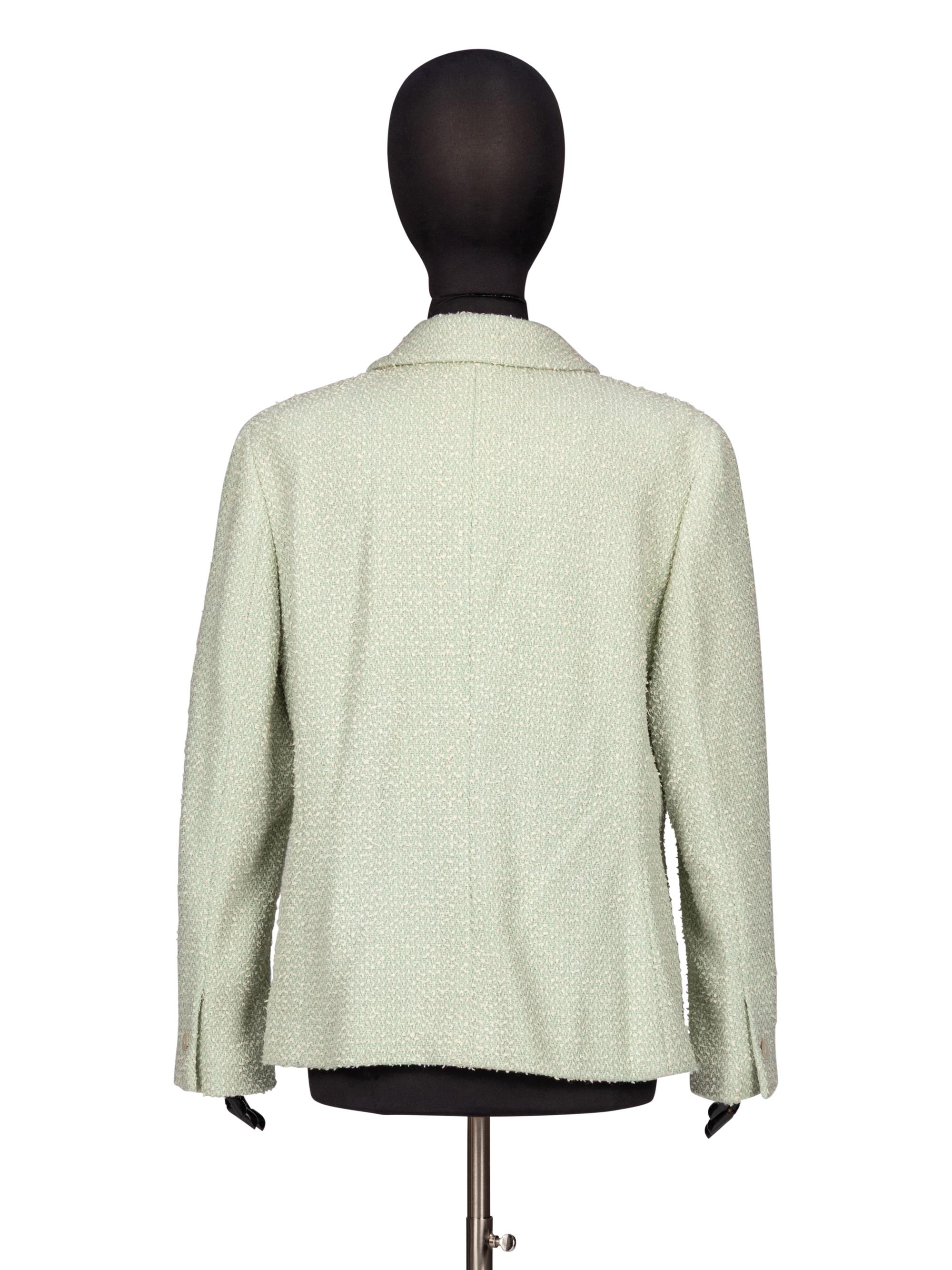 Chanel, Mint Green Tweed Blazer