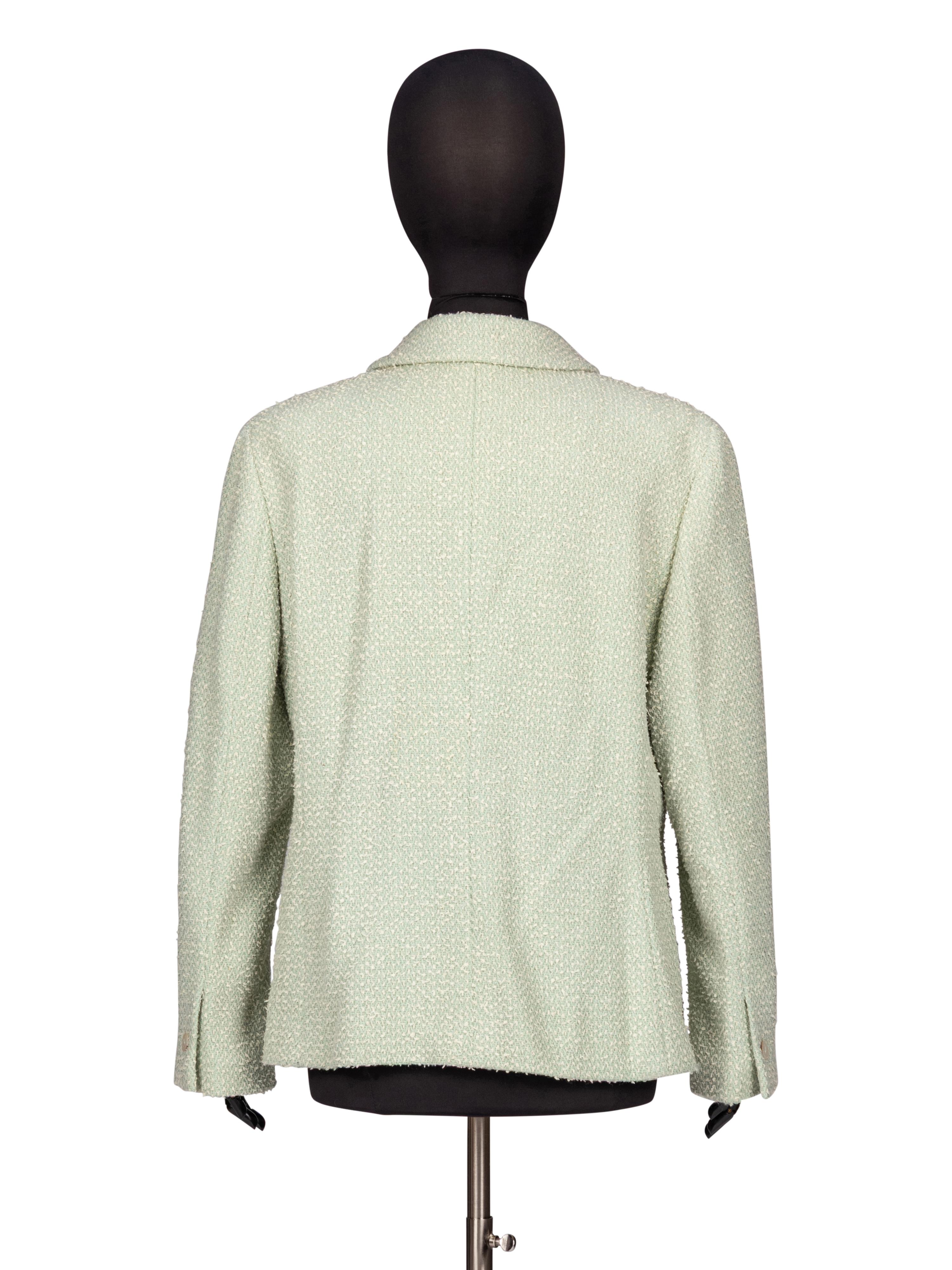 Chanel, Mint Green Tweed Blazer