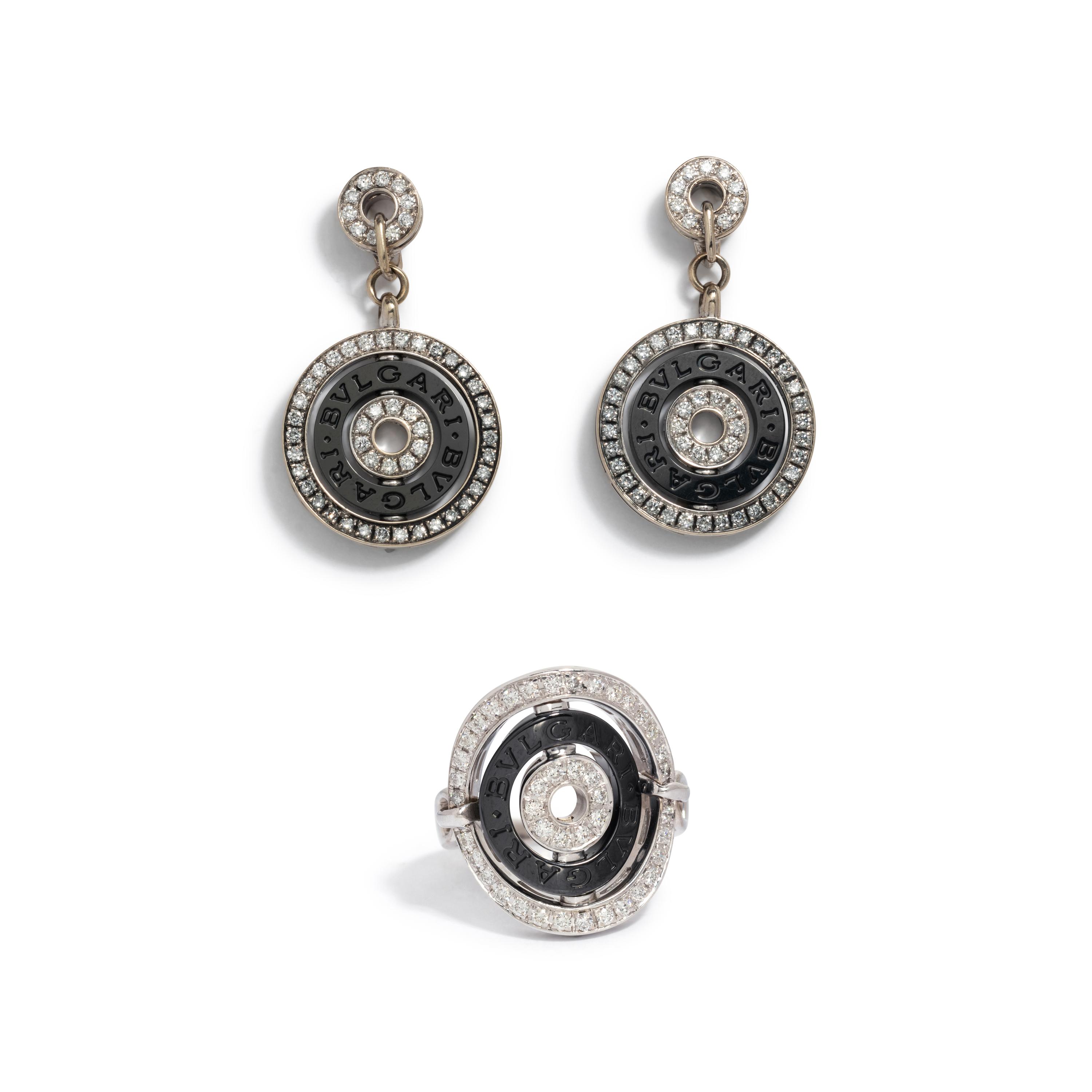 BVLGARI, COLLECTION OF WHITE GOLD, DIAMOND AND HEMATITE 'ASTRALE' JEWELRY